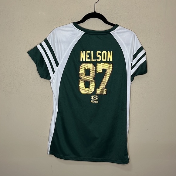 Majestic Green Bay Packer Short sleeve #87 Jersey Tee - Picture 6 of 10